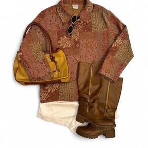 insane  vtg 70s 80s 90s boho indie fairycore tapestry jacket